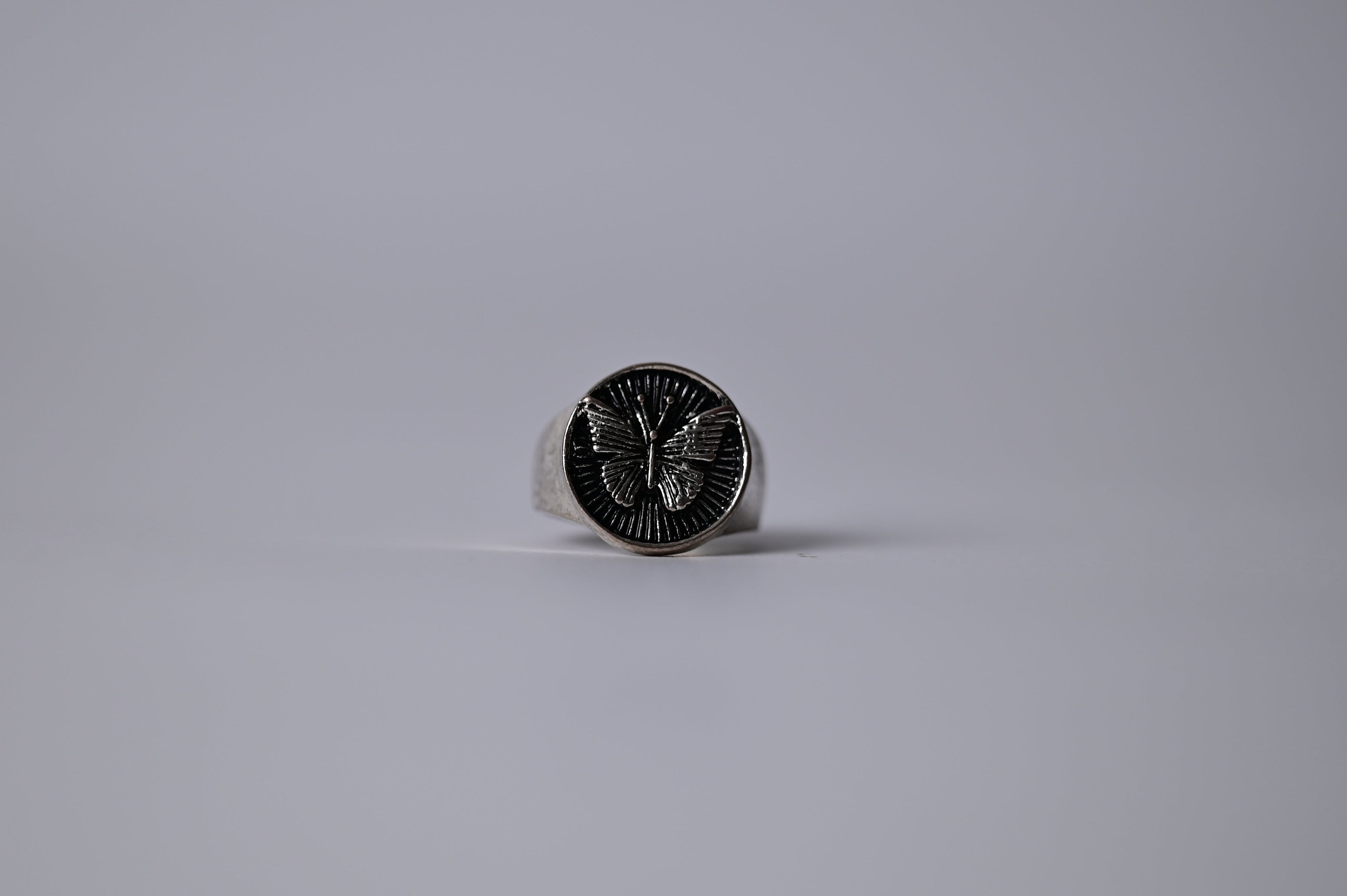 Vintage Butterfly Signet Statement Ring