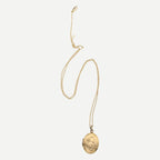 Vintage Gold-Filled Oval Floral Locket Necklace