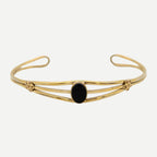 Vintage Gold-Filled Onyx Cuff