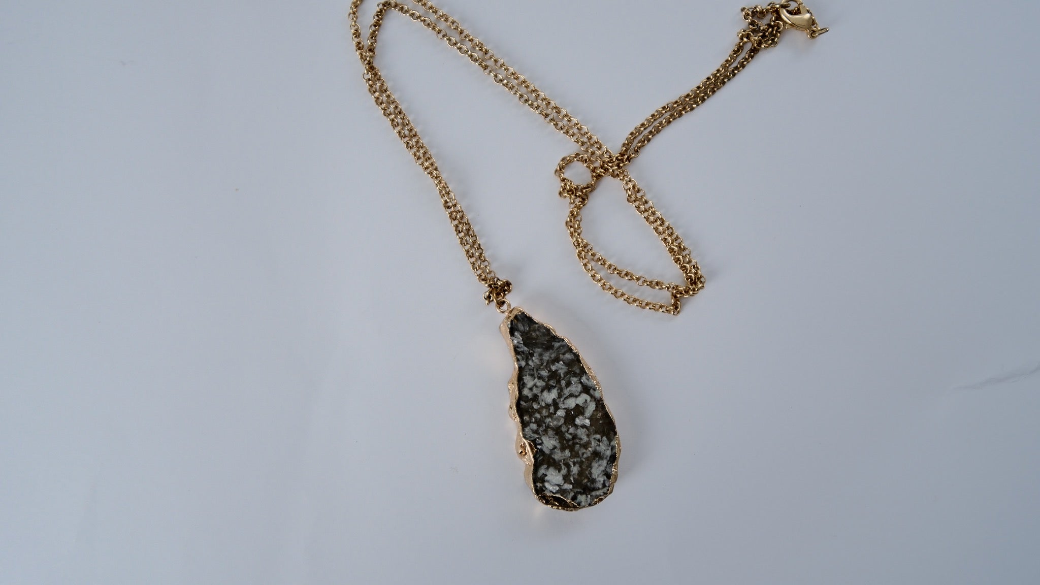Gold-plated Pyrite Necklace
