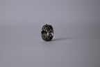Victorian Silver Ring with Black Rhinestone