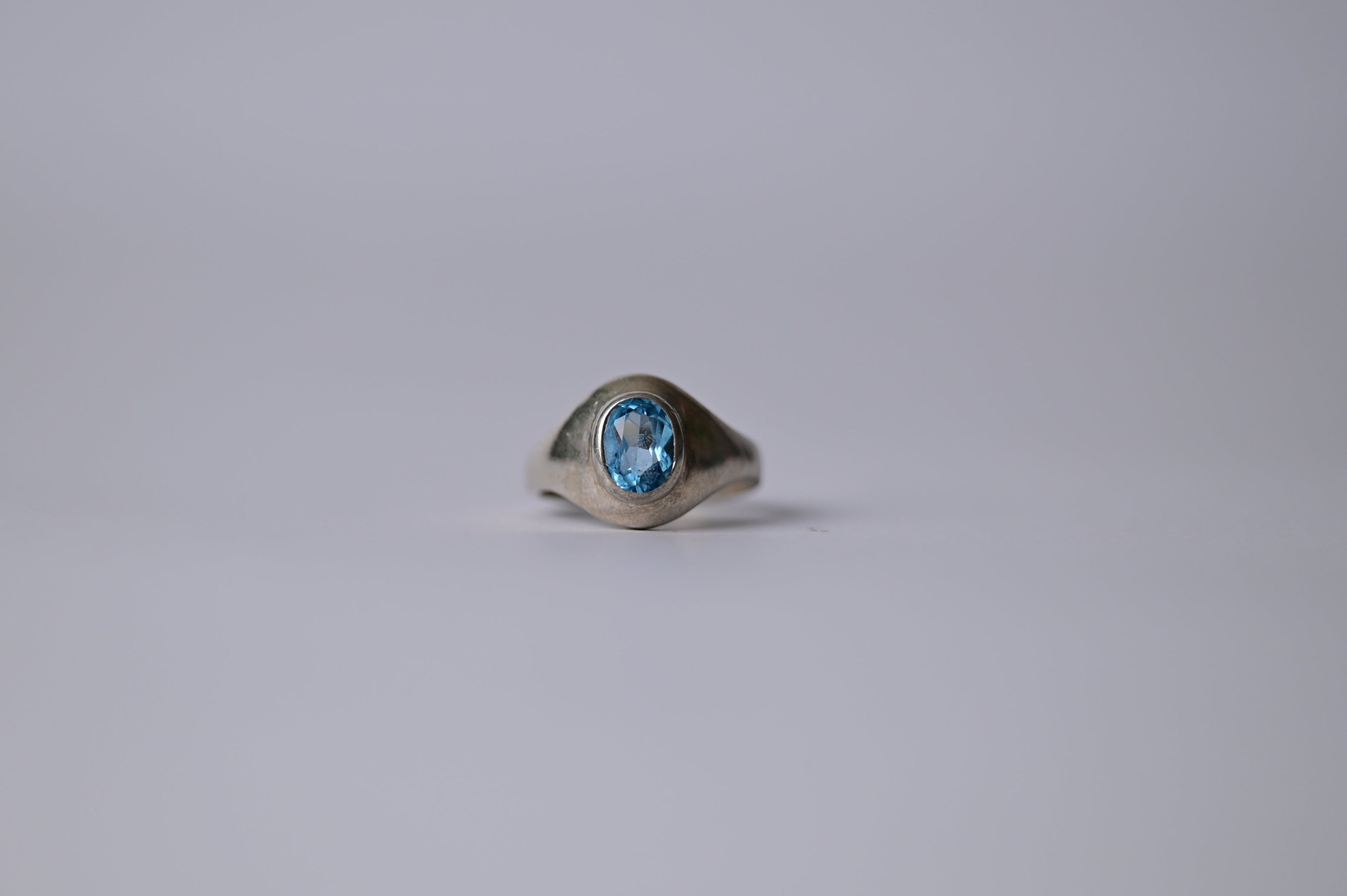 55Carat Blue Topaz Sterling Ring