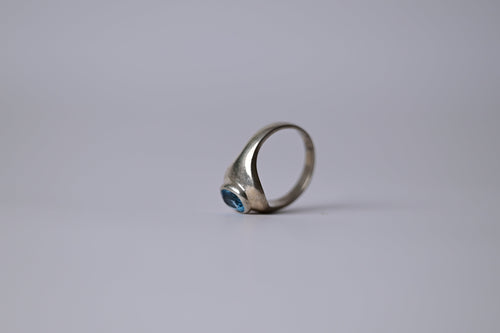 55Carat Blue Topaz Sterling Ring