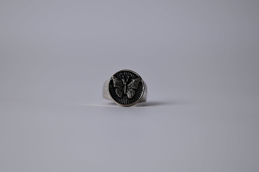 Vintage Butterfly Signet Statement Ring