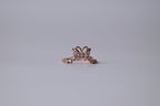 Rose Gold Butterly Ring with Rhinestones