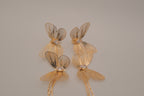 Long tassel butterfly drop earrings