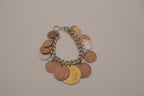 Vintage multi-country coin charm bracelet