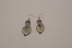 Murano-inspired art glass dangle earrings