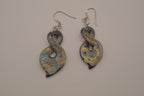 Murano-inspired art glass dangle earrings