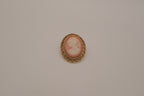 Vintage Pink cameo brooch