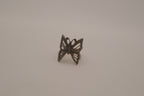 Antique brass filigree butterfly ring