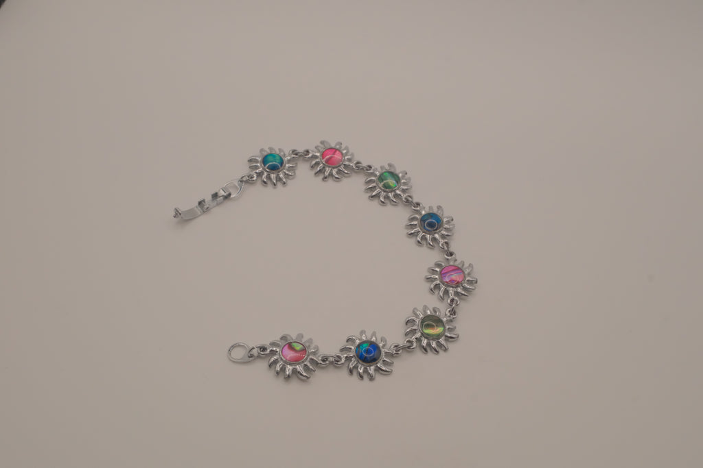 Vintage celestial sun link bracelet