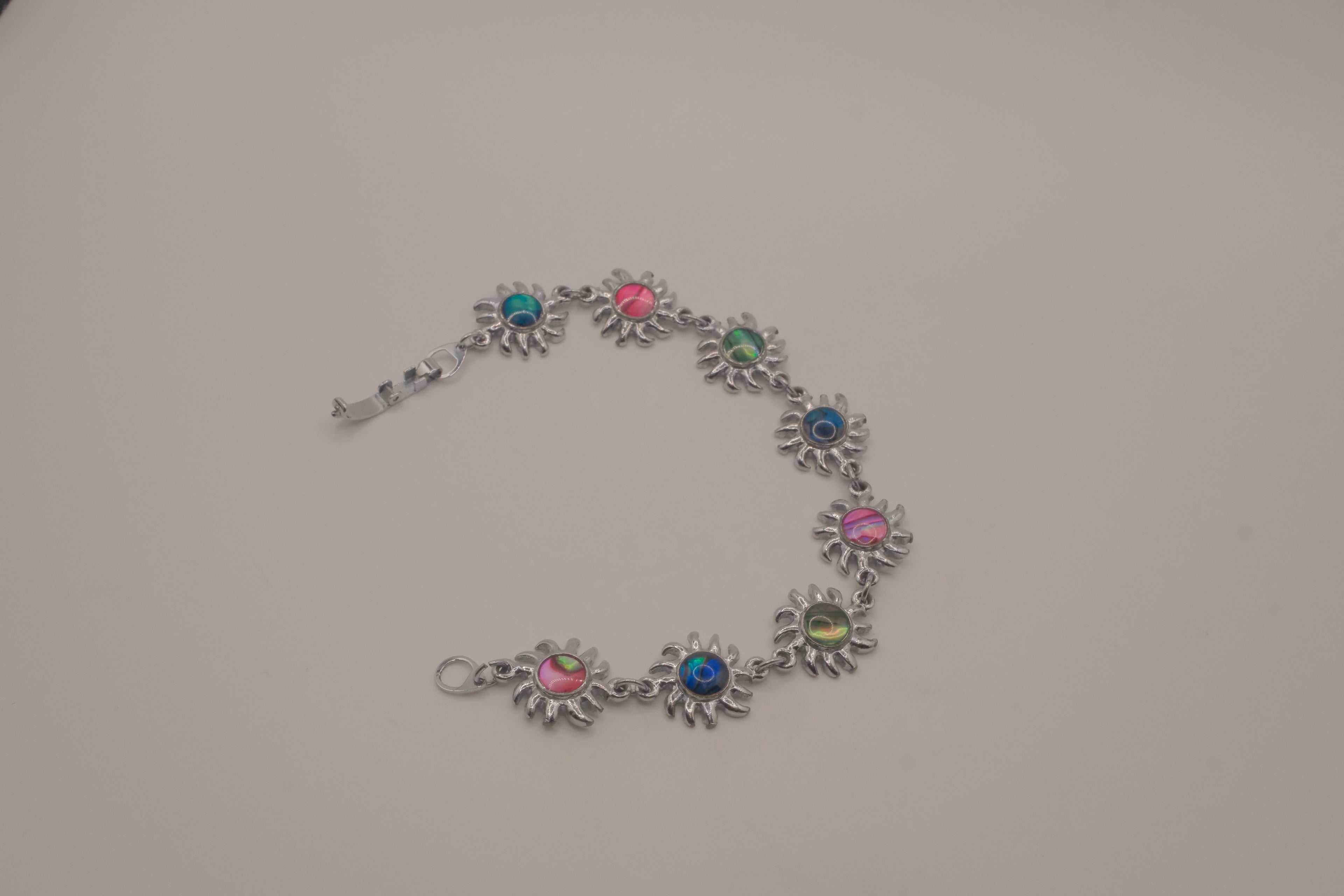 Vintage celestial sun link bracelet
