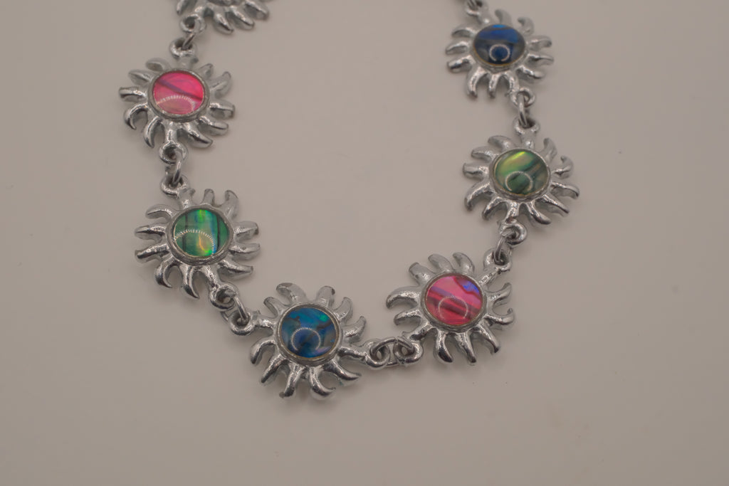 Vintage celestial sun link bracelet
