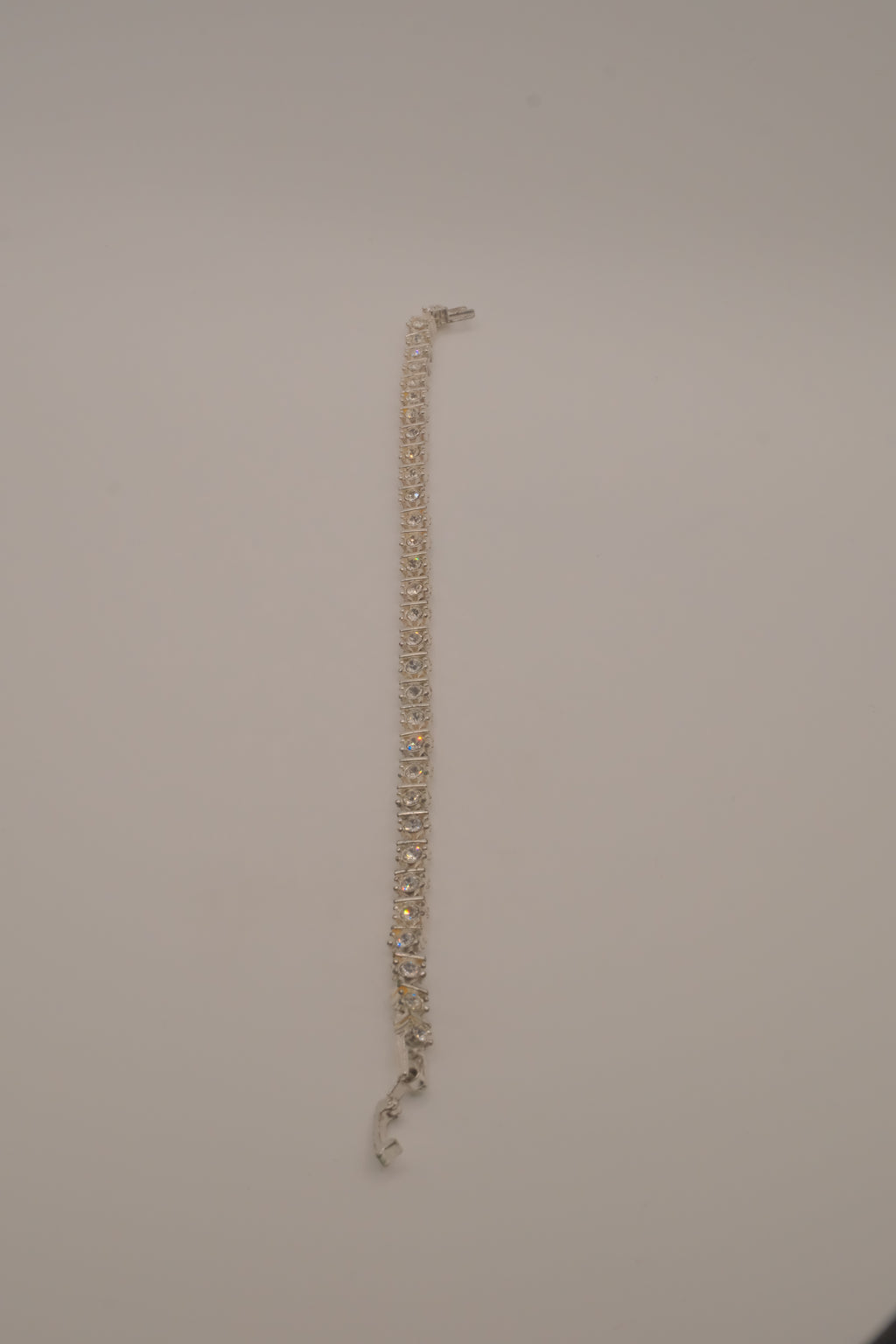 Classic silver tennis bracelet