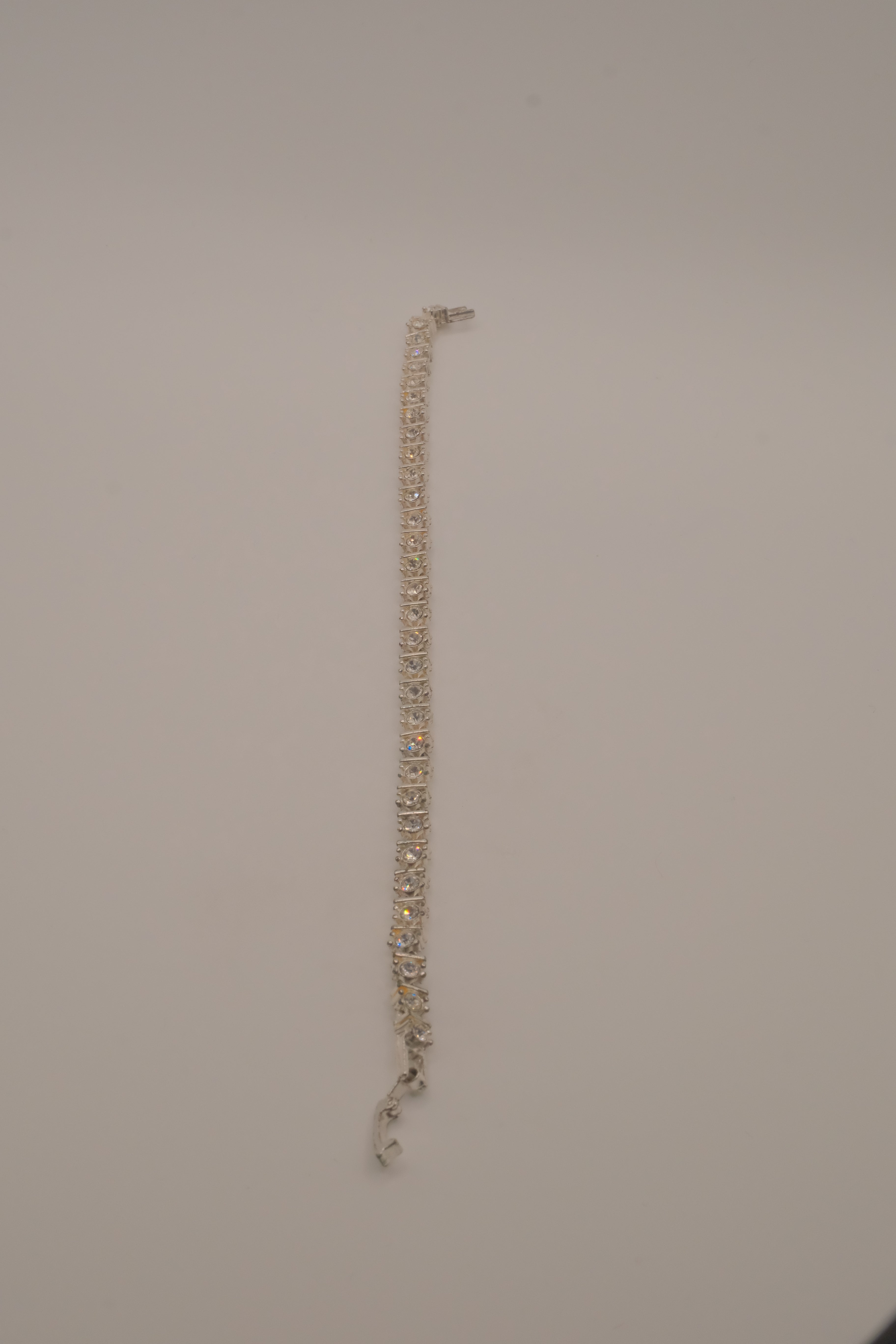 Classic silver tennis bracelet