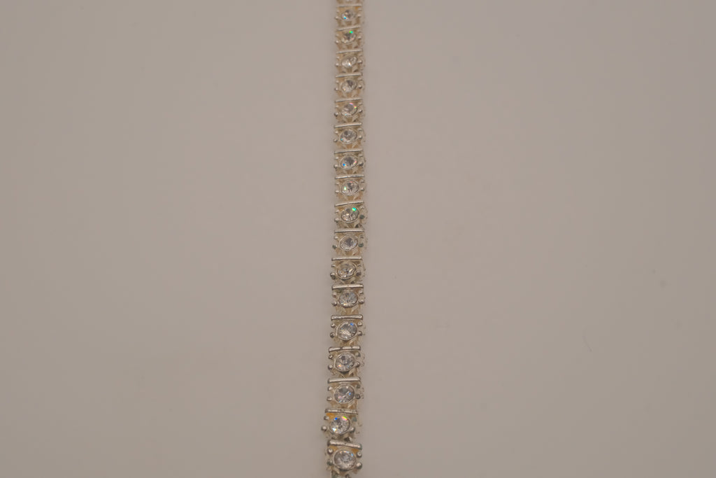 Classic silver tennis bracelet
