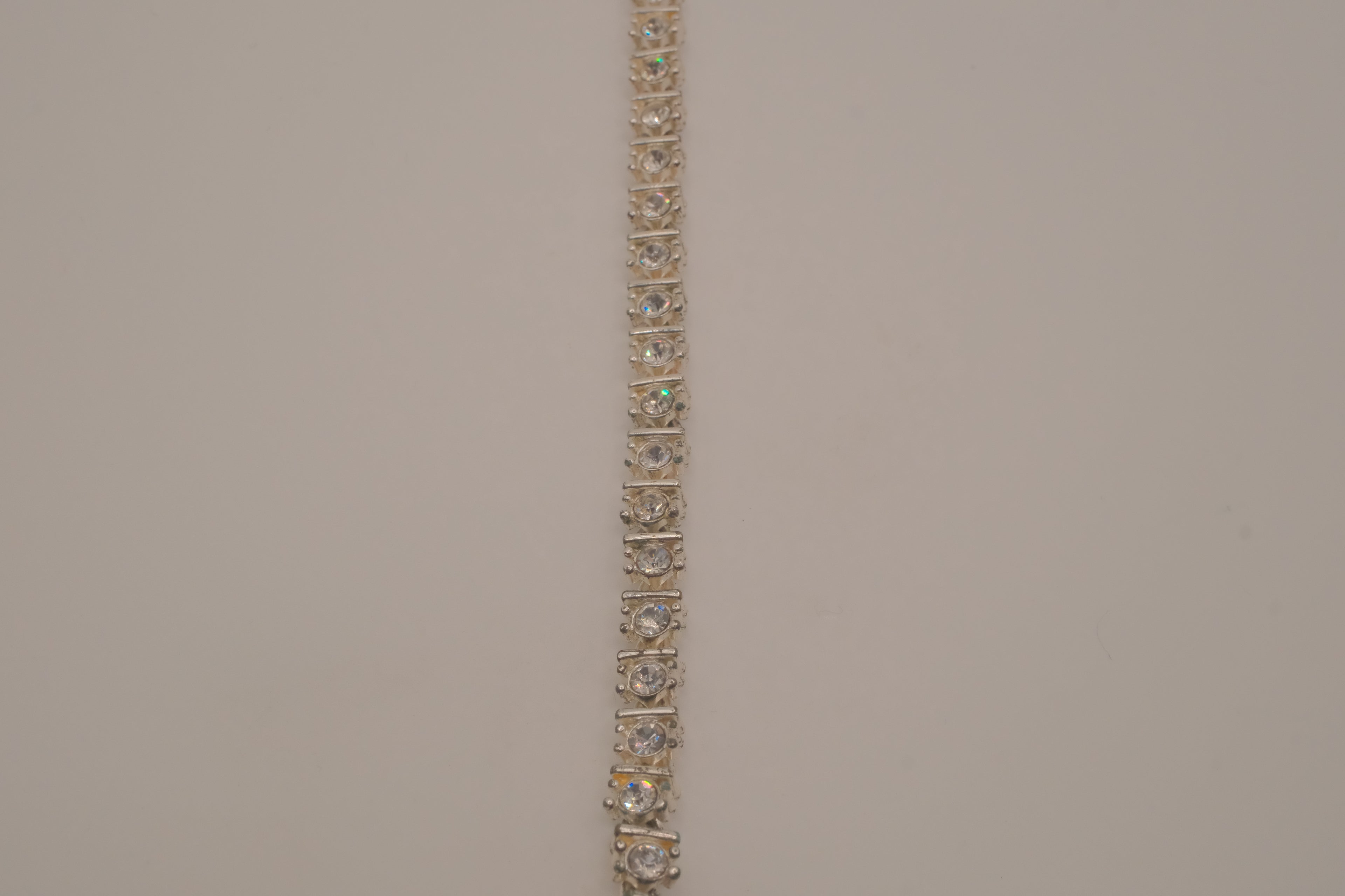 Classic silver tennis bracelet