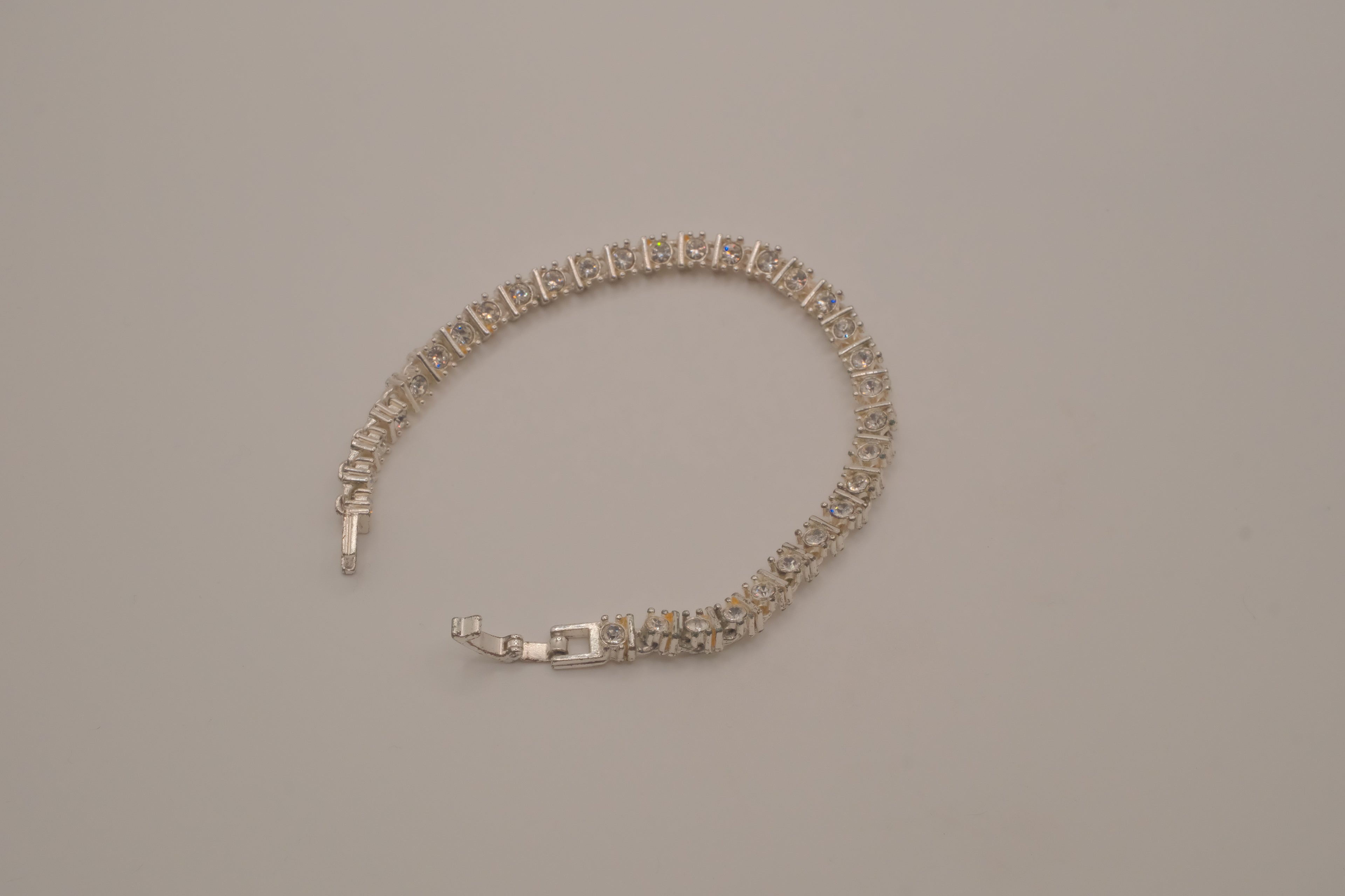 Classic silver tennis bracelet