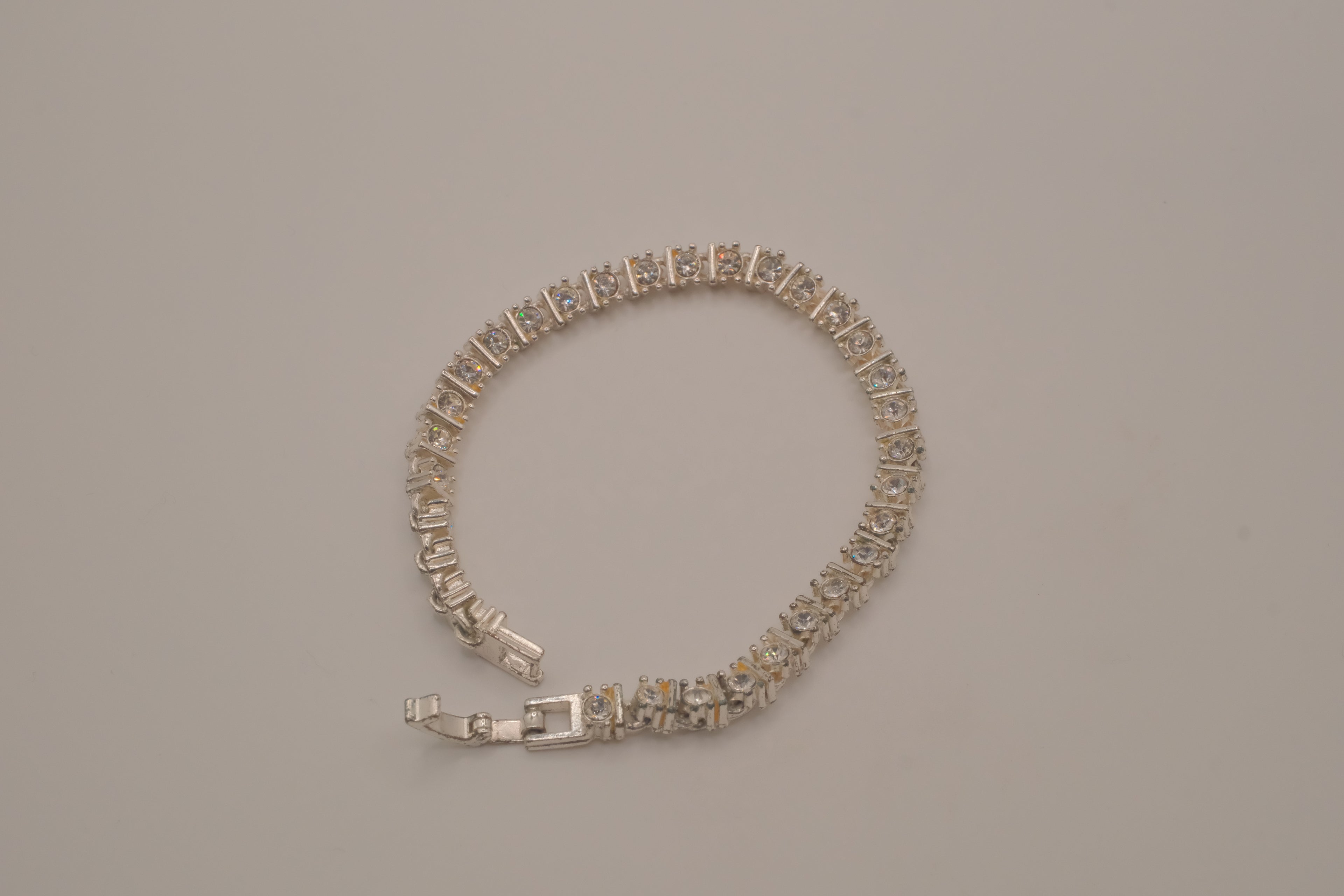 Classic silver tennis bracelet