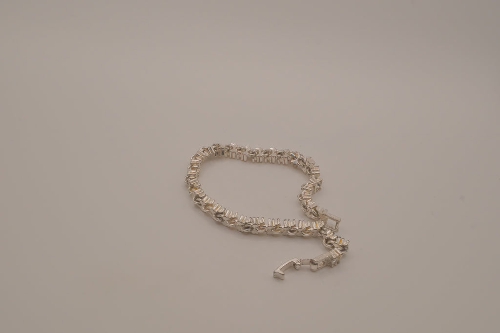 Classic silver tennis bracelet
