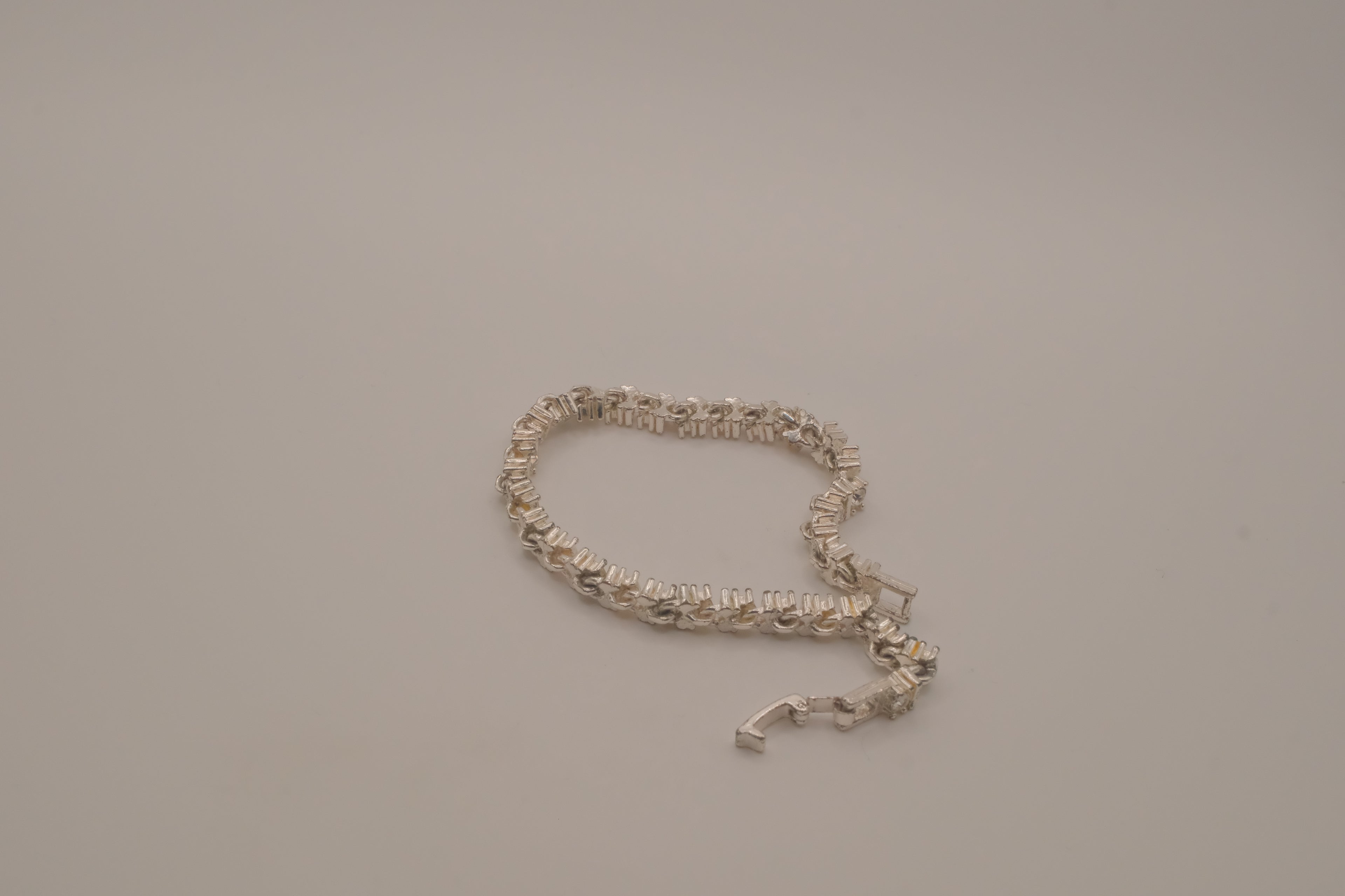 Classic silver tennis bracelet