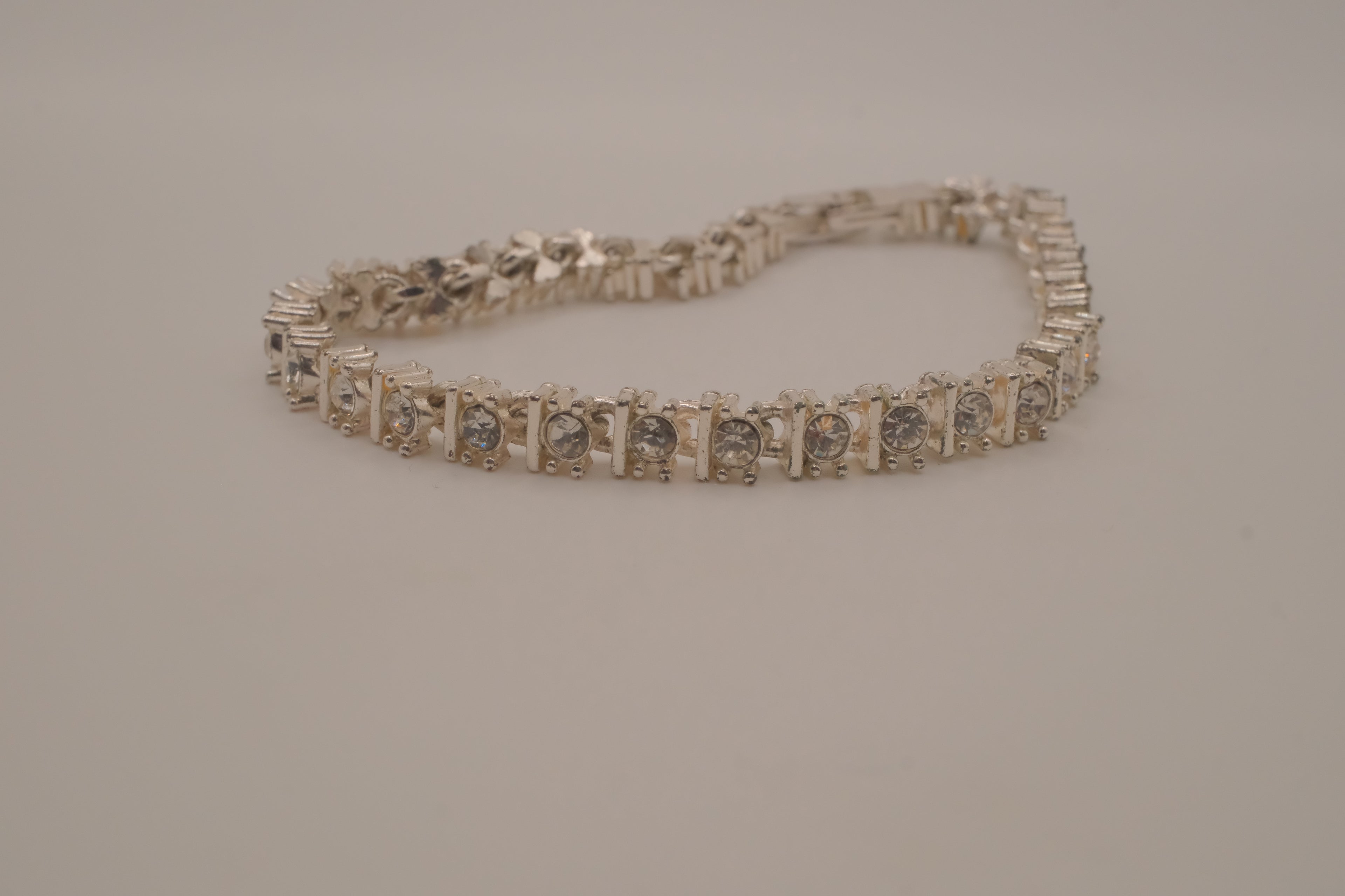 Classic silver tennis bracelet