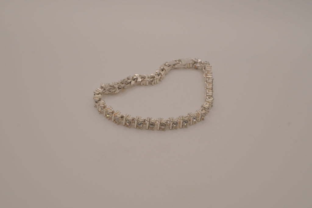 Classic silver tennis bracelet