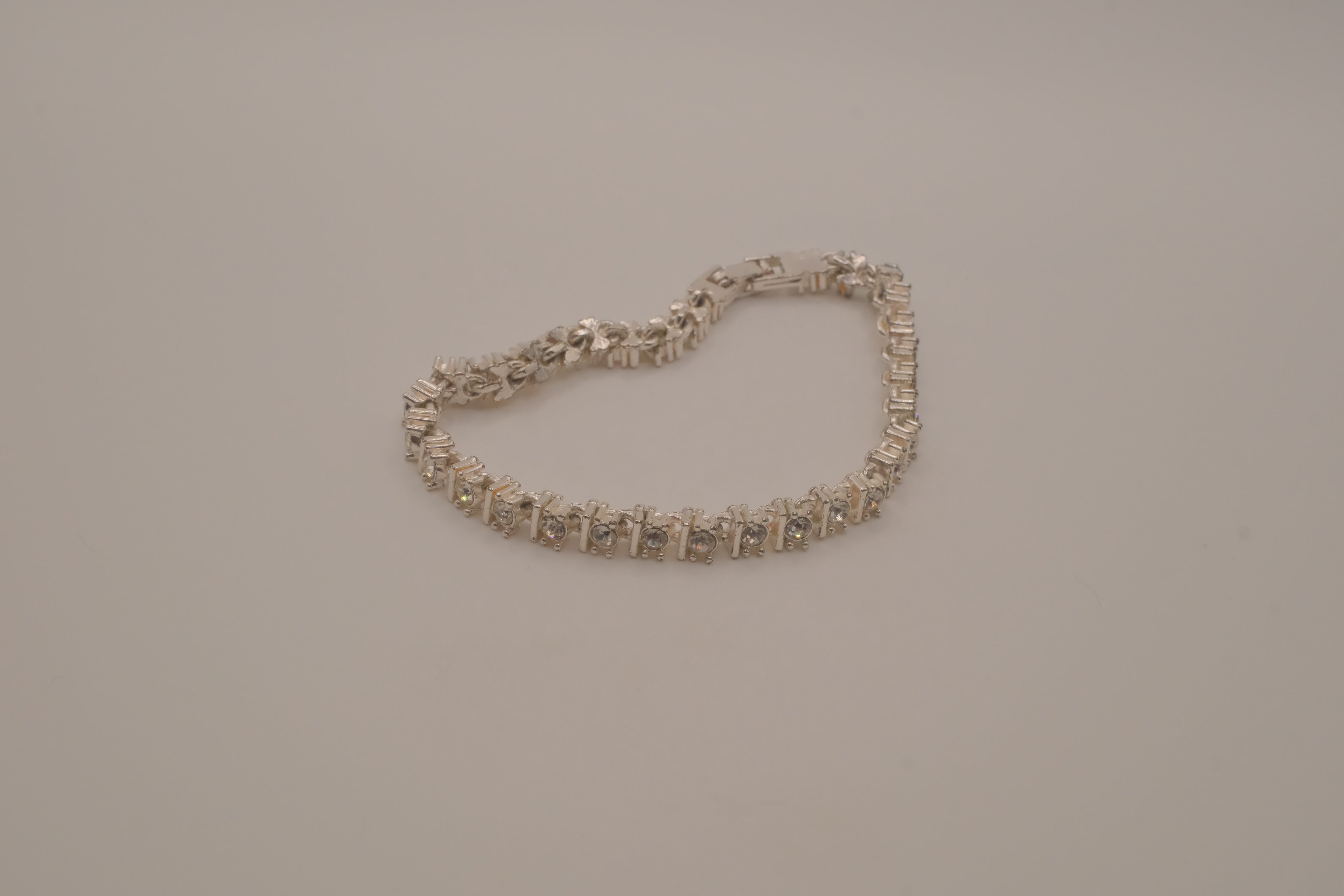 Classic silver tennis bracelet