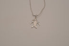 Sterling silver penguin pendant necklace