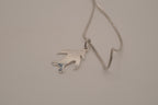 Sterling silver penguin pendant necklace