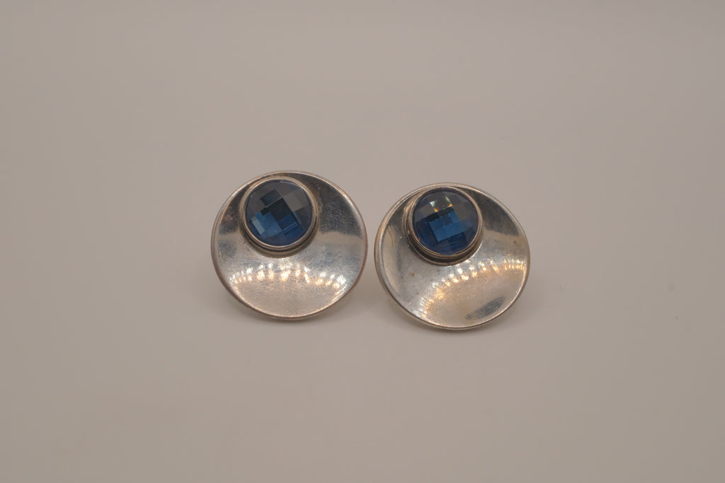 Vintage mid-century Blue stone earrings
