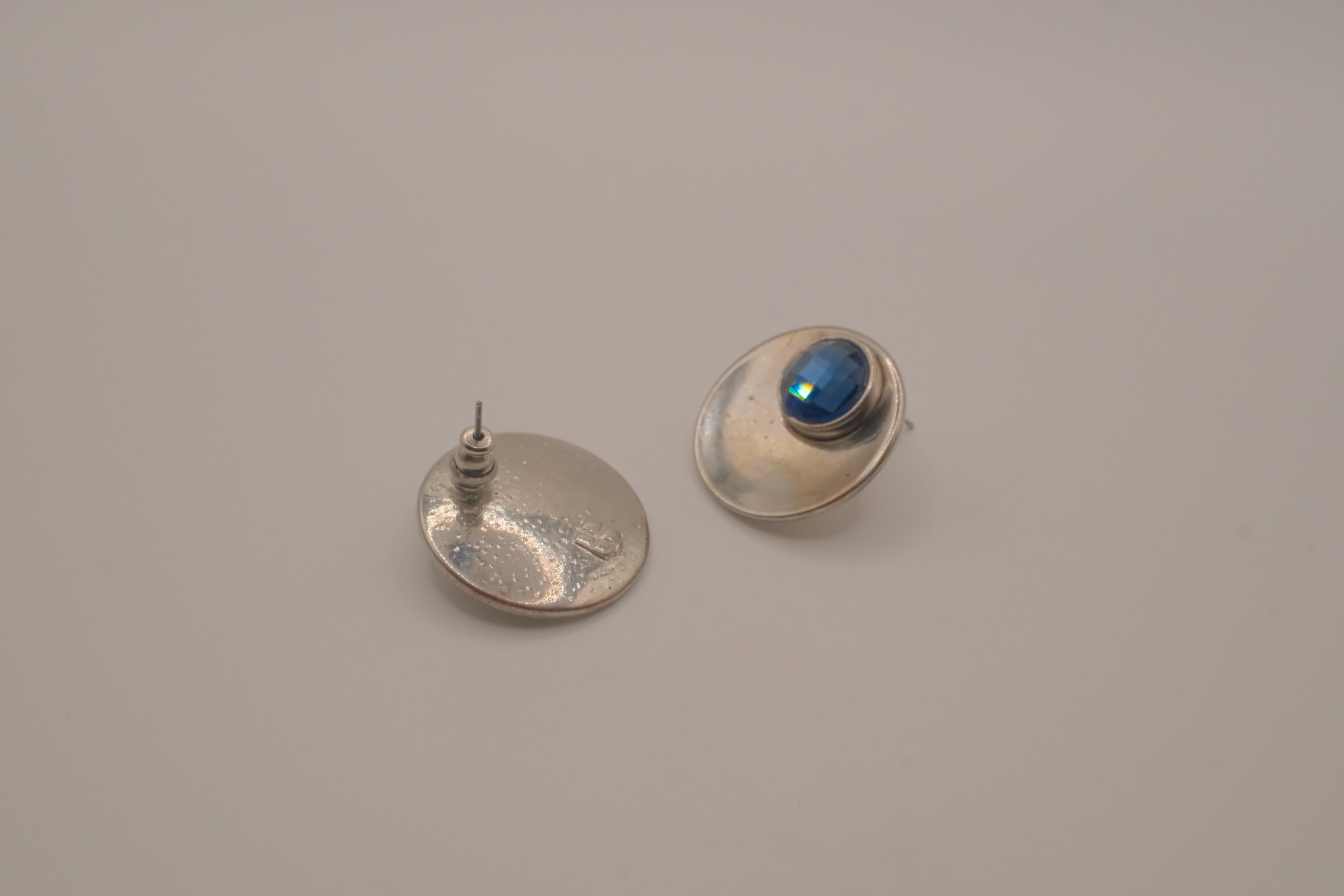 Vintage mid-century Blue stone earrings
