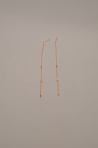 Rose Gold long dangle threader chain earrings
