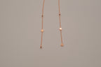 Rose Gold long dangle threader chain earrings