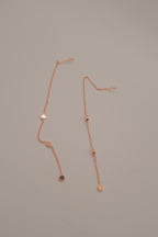 Rose Gold long dangle threader chain earrings