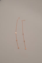 Rose Gold long dangle threader chain earrings