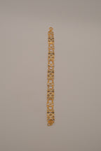 Vintage gold paneled link bracelet