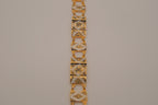 Vintage gold paneled link bracelet