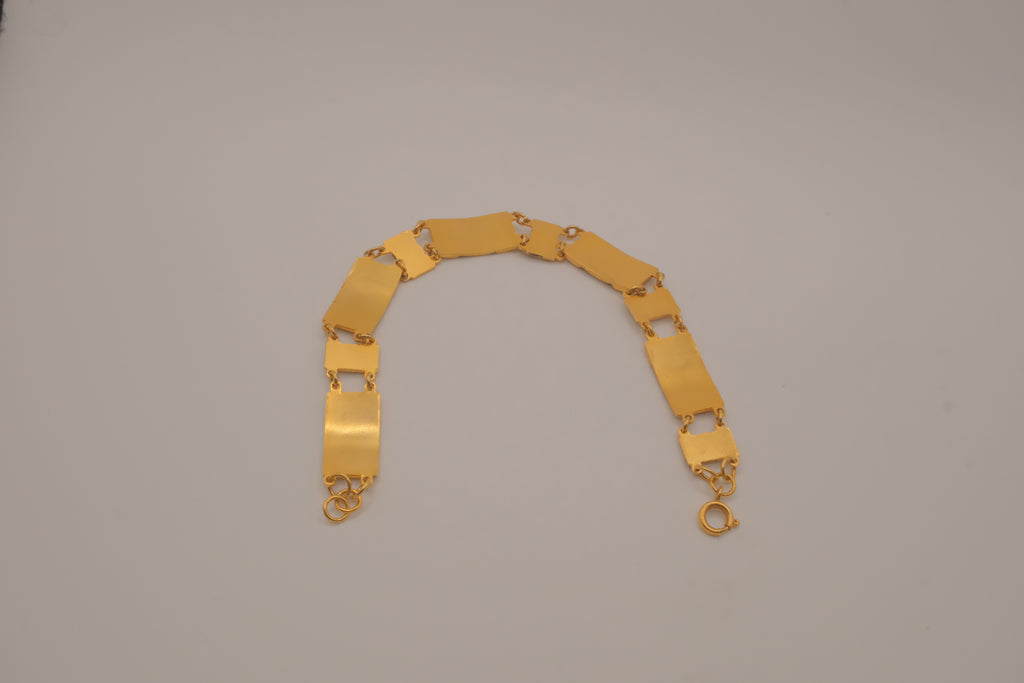 Vintage gold paneled link bracelet
