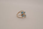 Sterling silver multi-stone Larimar ring