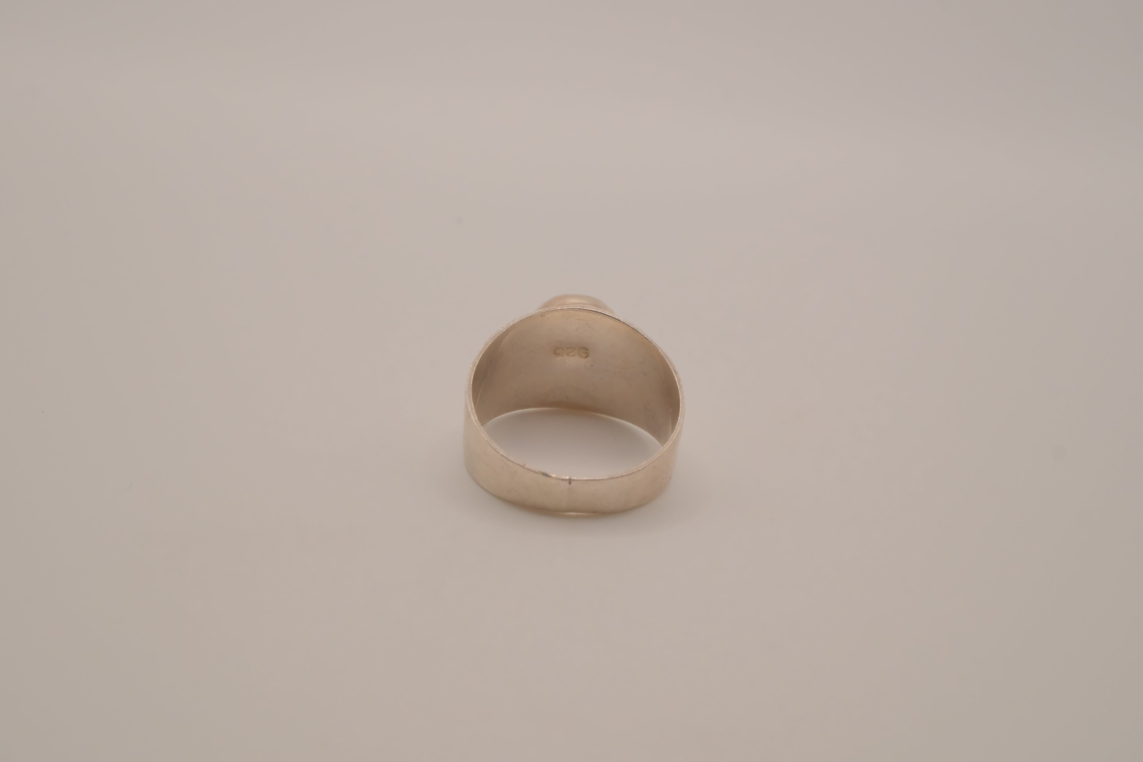 Larimar sterling silver signet ring