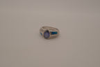 Sterling silver Blue Opal teardrop ring