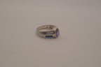 Sterling silver Blue Opal teardrop ring