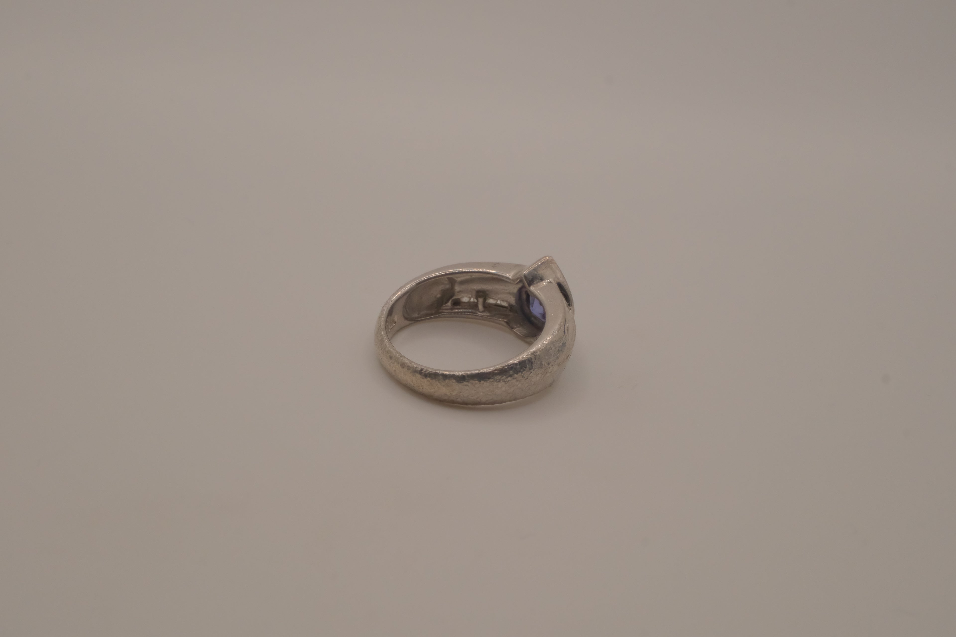 Sterling silver Blue Opal teardrop ring