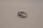 Sterling silver Blue Opal teardrop ring