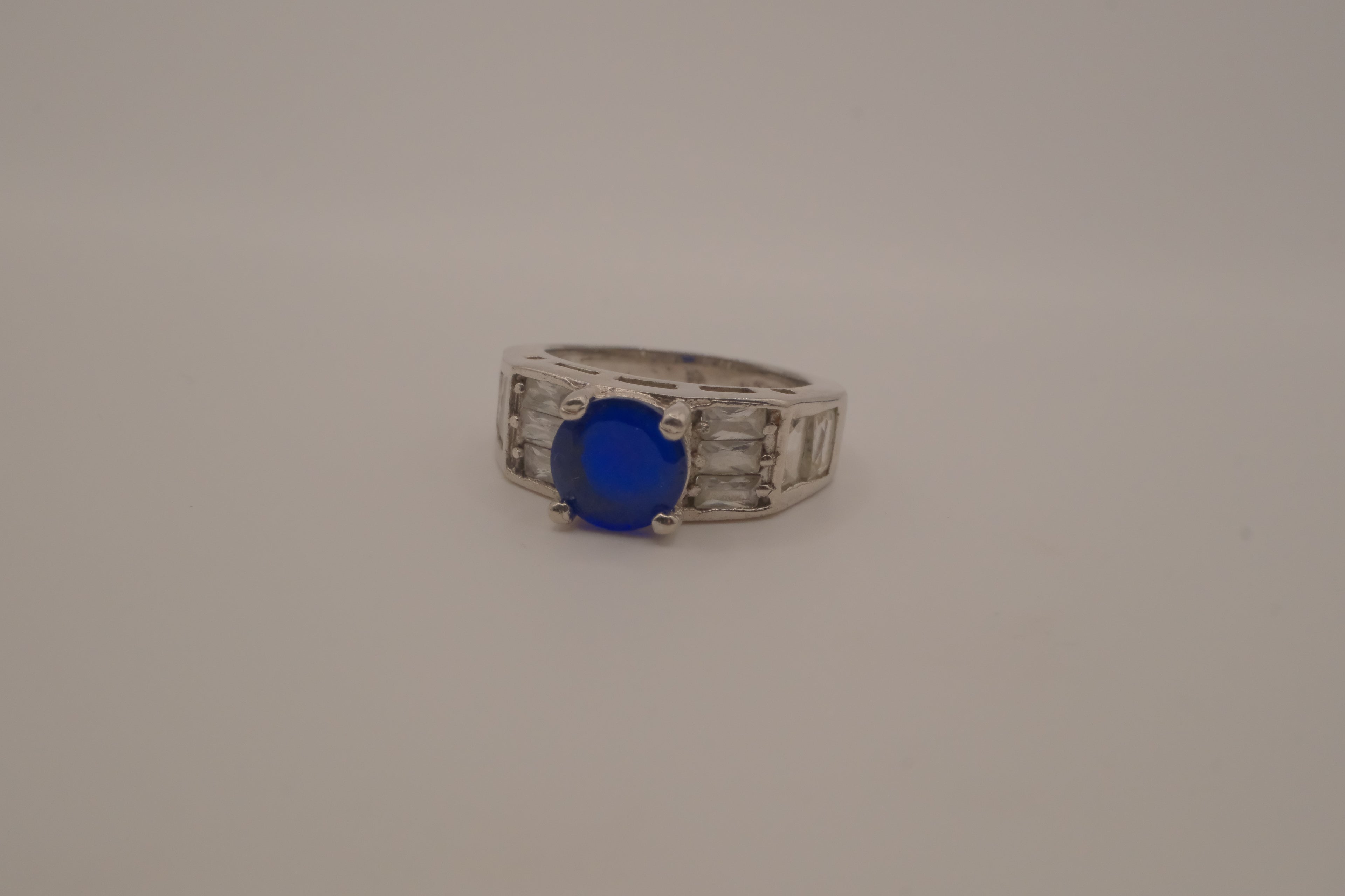 Sterling silver Royal Blue Cocktail ring