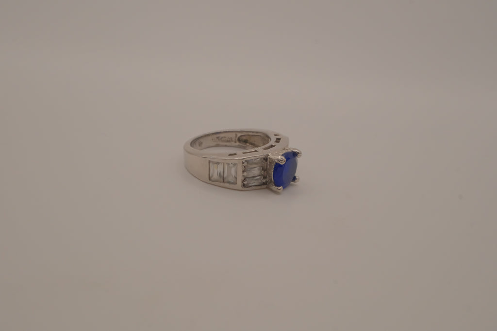 Sterling silver Royal Blue Cocktail ring