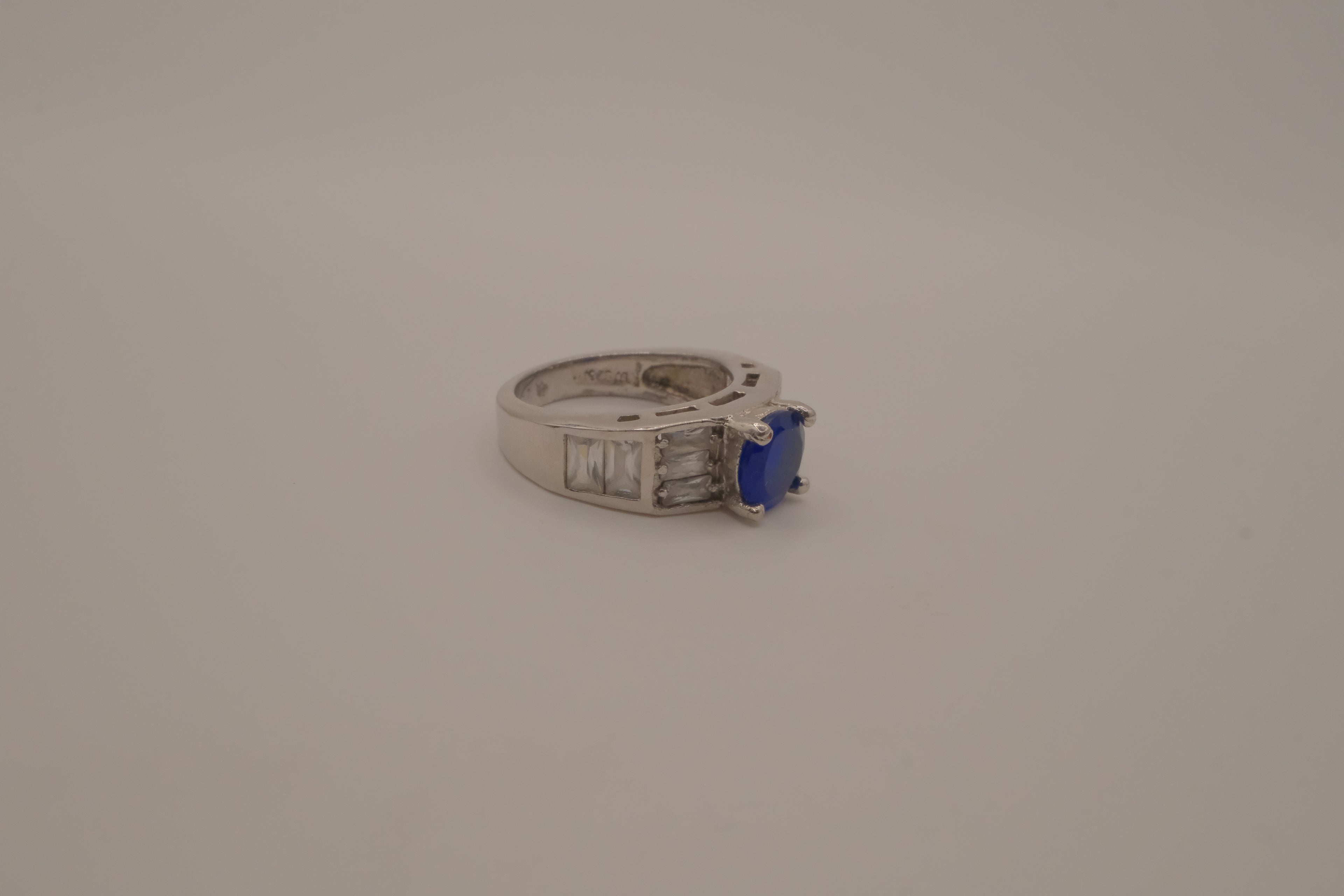 Sterling silver Royal Blue Cocktail ring