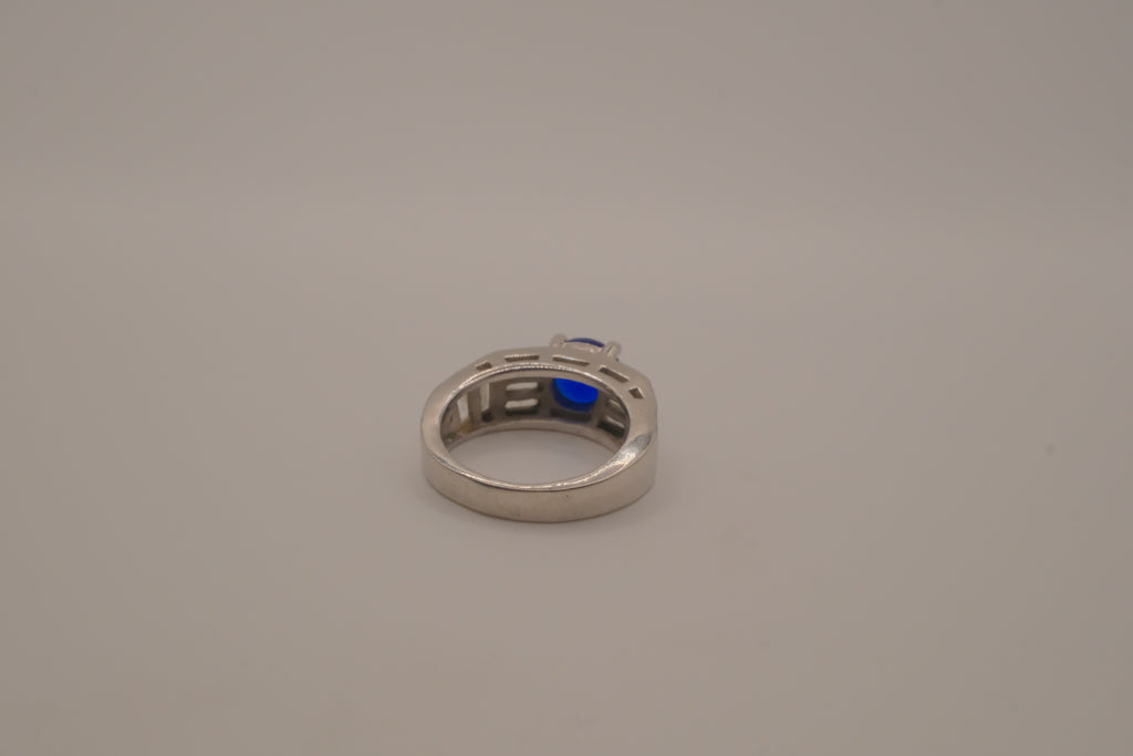 Sterling silver Royal Blue Cocktail ring